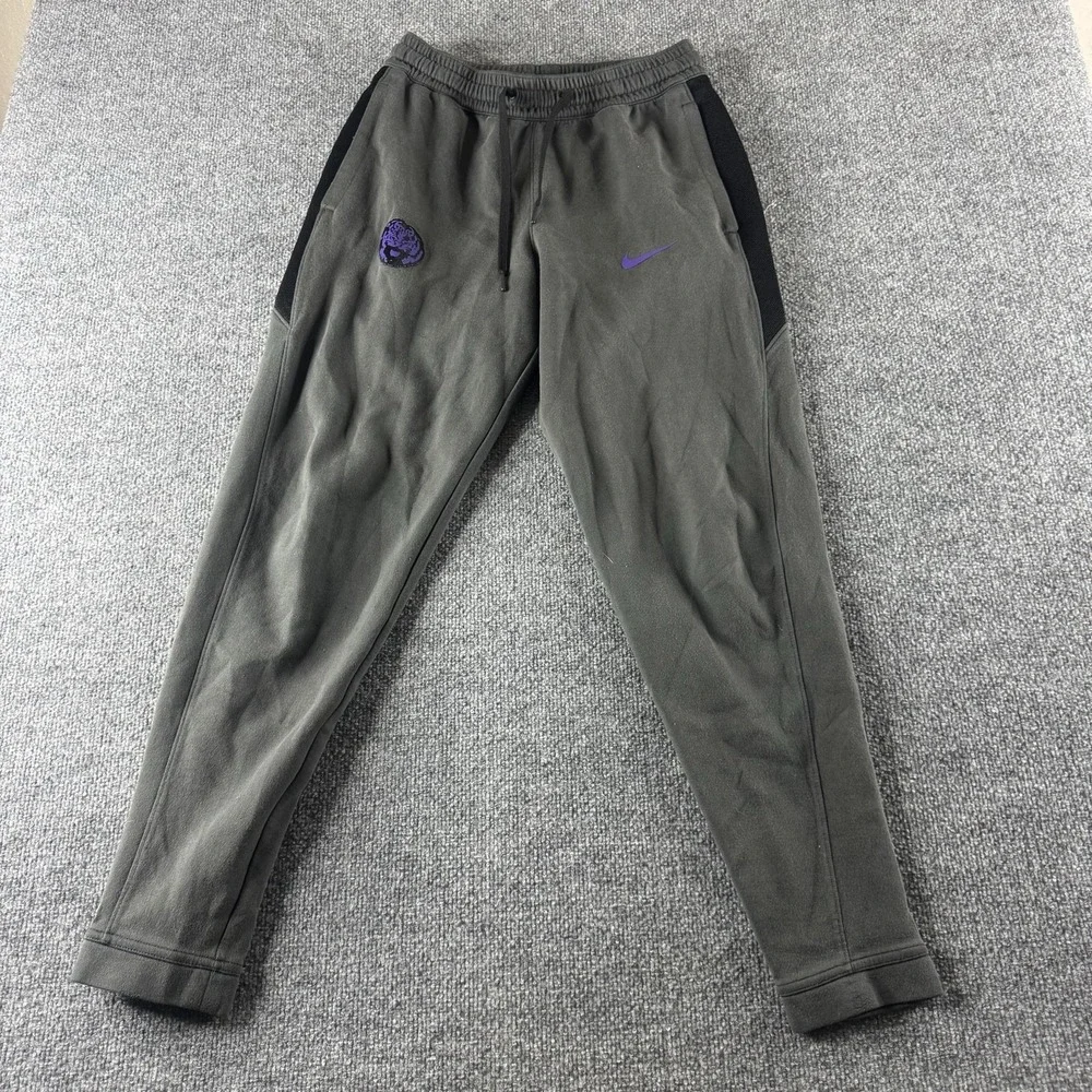 LSU Tigers Sweatpants Mens M Gray Nike Dri Fit NCAA Football College Logo